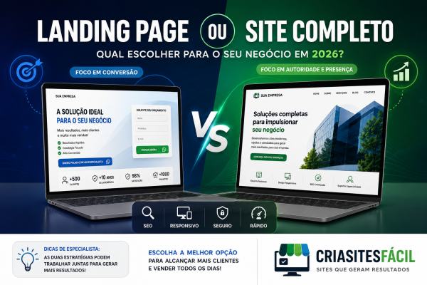 Landing Page ou Site Completo